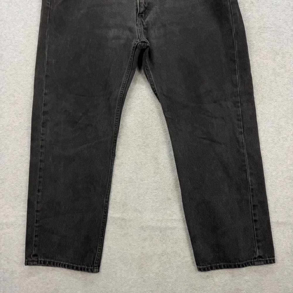 Levis‎ 505 Regular Fit Jeans Mens 40x28* Black Denim Pants Faded Straight Work